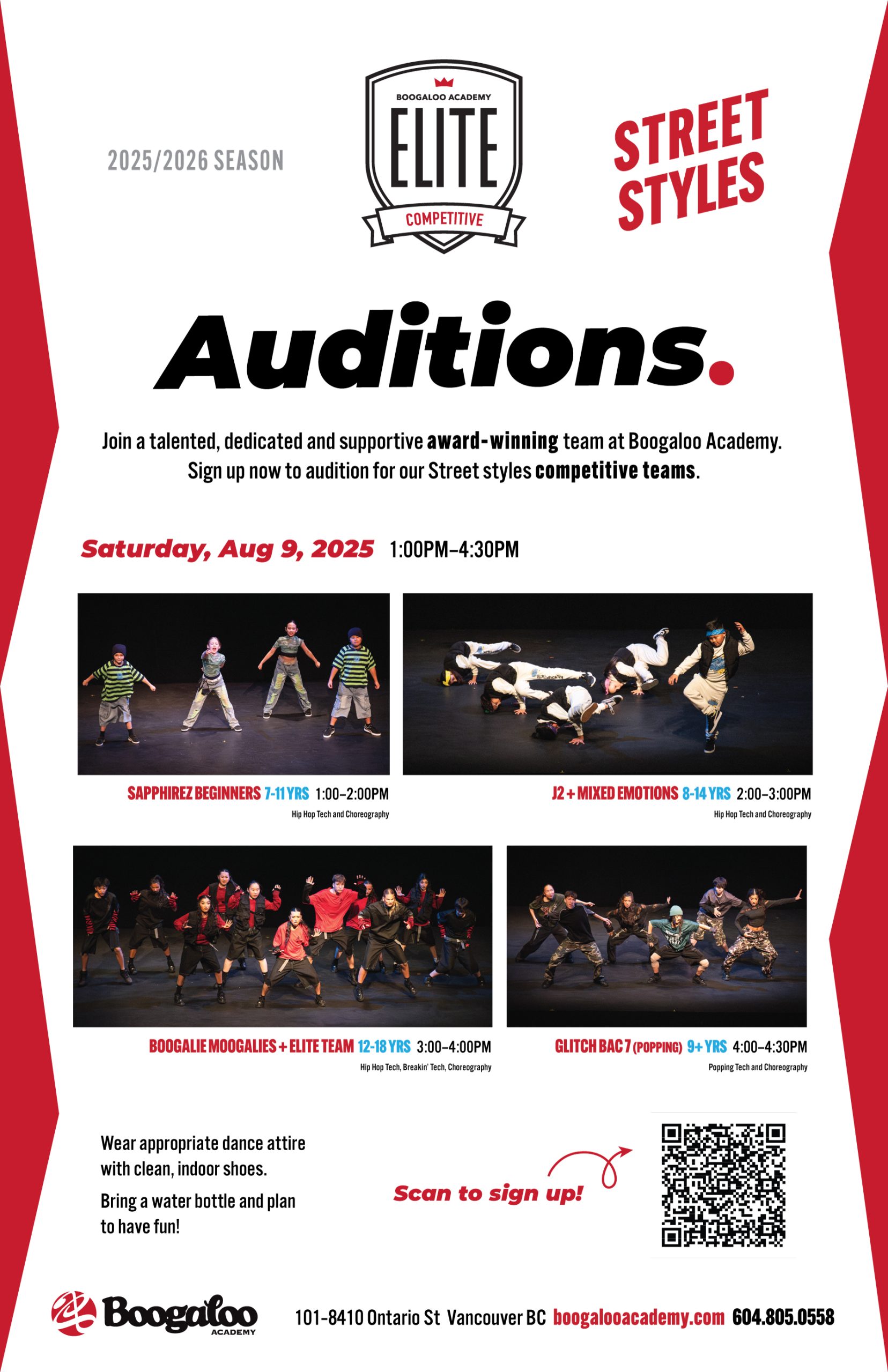 BoogalooAcademy-Auditions-Posters-2025-Street-F Boogaloo Academy 6 week classes for ages 5-8 years
